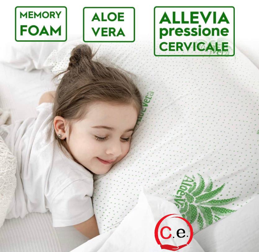 Cuscino Memory Foam Cervicale Ortopedico con Fodera in Aloe Vera Sfoderabile e Lavabile, Cuscino Antiacaro Anallergico | Leroy Merlin Cuscino Memory Foam Cervicale Ortopedico con Fodera in Aloe Vera Sfoderabile e Lavabile, Cuscino Antiacaro Anallergico | Leroy Merlin