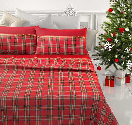 Completo Lenzuola Tartan Scozzese - Dimensioni Varie