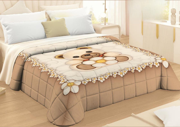 Trapunta Piumone Teddy Bloom in stampa digitale alta definizione