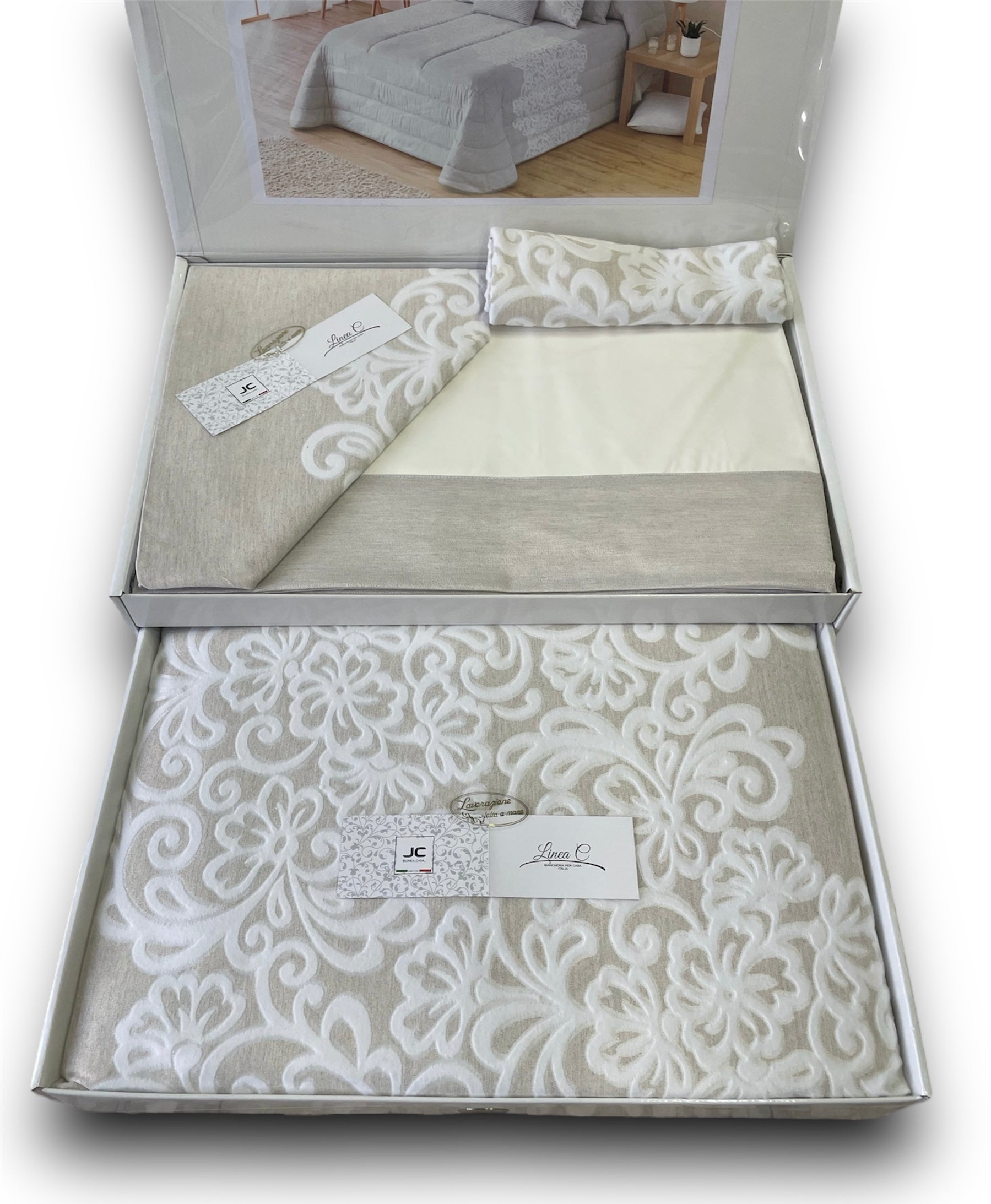 Completo Letto 5 Pezzi Clavel in puro cotone