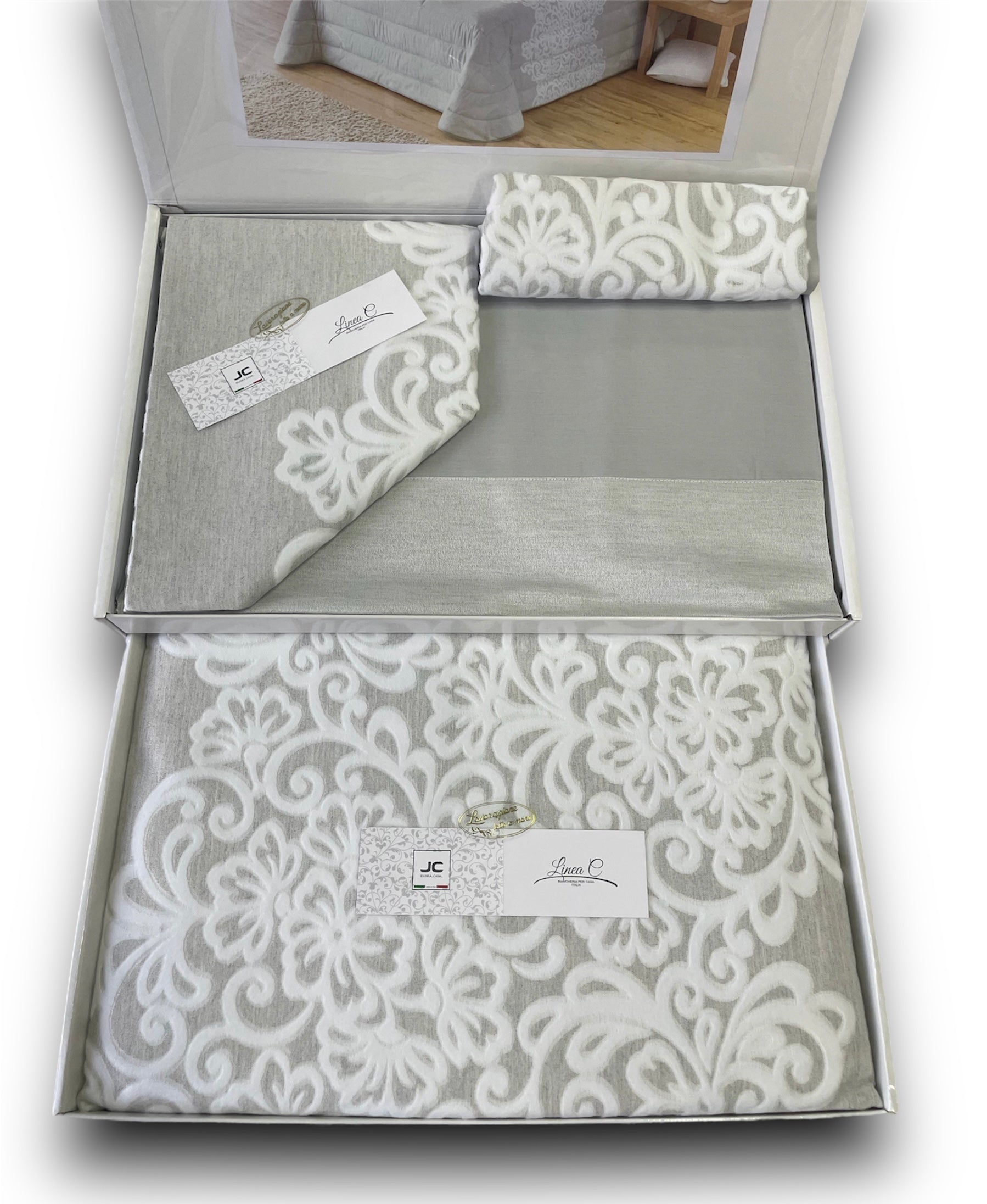 Completo Letto 5 Pezzi Clavel in puro cotone