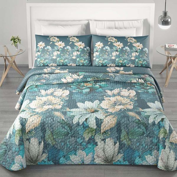 Copriletto trapuntato Rubina in stampa digitale alta definizione