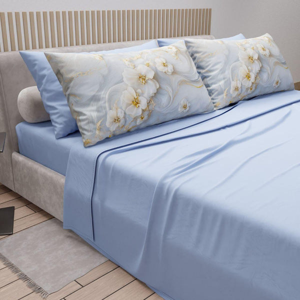 Completo Lenzuola Sky tinta unita 4 federe