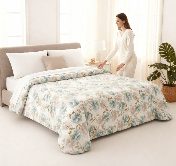 Trapunta Piumone Flora stampata double face - Dimensioni varie