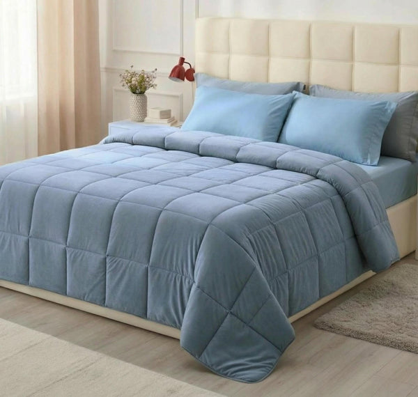 Trapunta Piumone Sarah in elegante tessuto vellutato