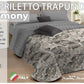 Copriletto Trapuntato Luxury Leaves Double Face in stampa digitale 3D