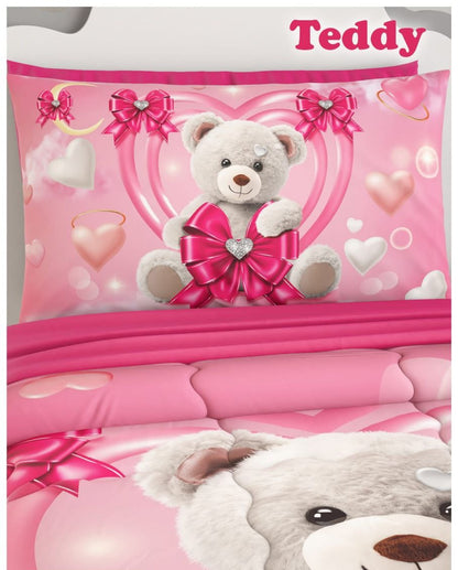 Completo Lenzuola Teddy Kids tinta unita 2 federe - Letto Singolo