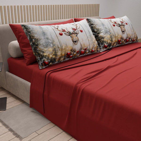 Completo Lenzuola Magic Christmas Edition con 4 federe