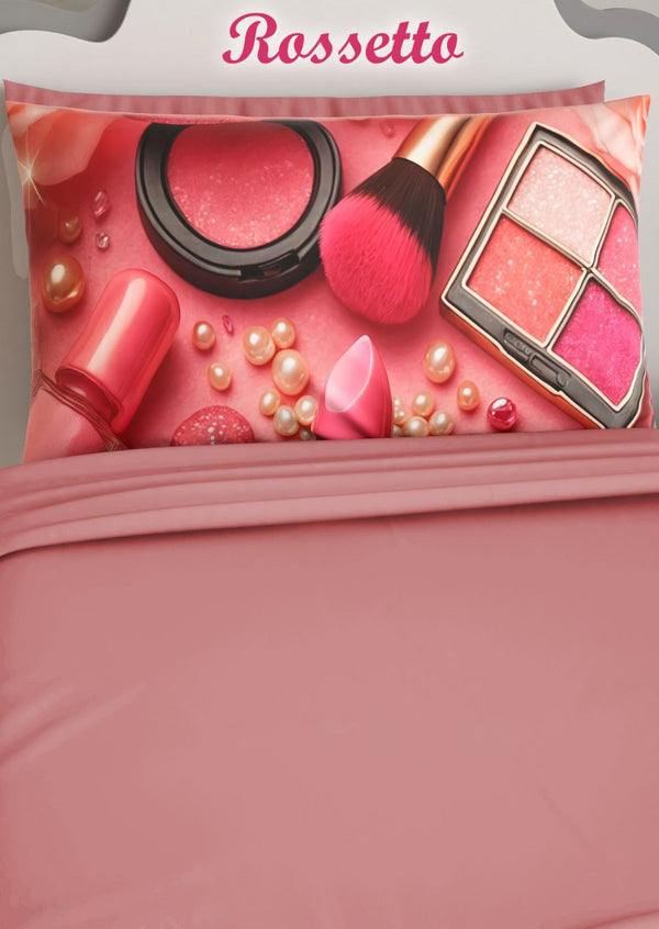 Completo Lenzuola Rossetto tinta unita 2 federe - Letto Singolo