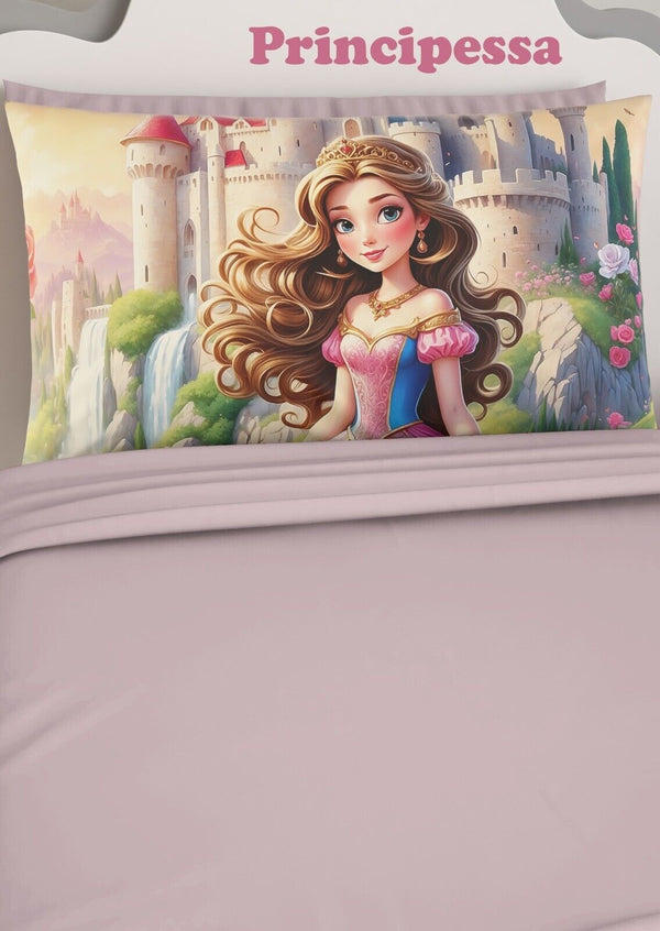 Completo Lenzuola Principessa tinta unita 2 federe - Letto Singolo