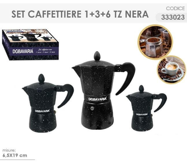 Set Caffettiere DGBavaria 1 Tazza+ 3 Tazze+ 6 Tazze