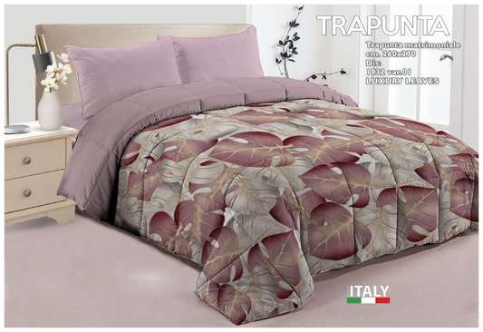 Trapunta Piumone Luxury Leaves in stampa digitale