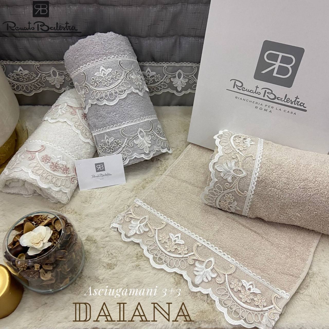 Set asciugamani 3+3 Daiana Renato Balestra