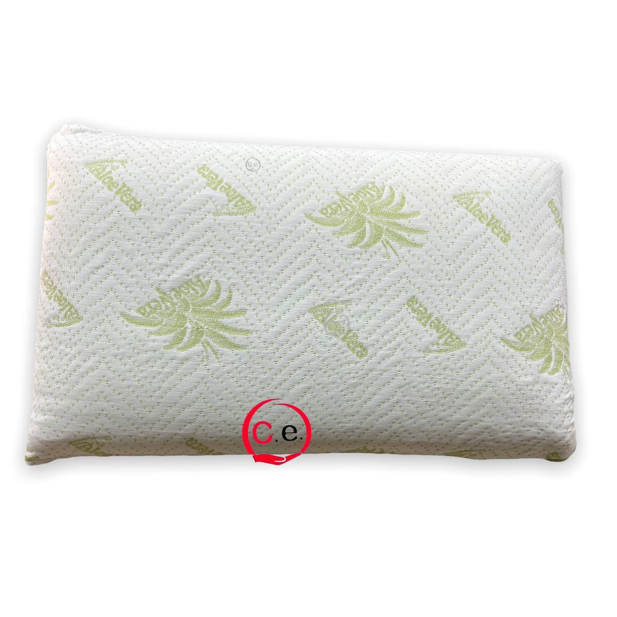 Guanciale Terry con federa in Aloe vera Memory foam