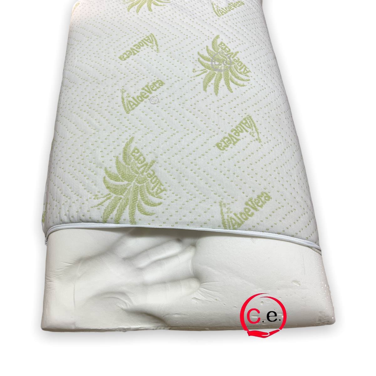 Guanciale Terry con federa in Aloe vera Memory foam